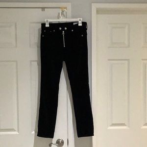 Rag & bone like new black velvet kick pants jeans size 26